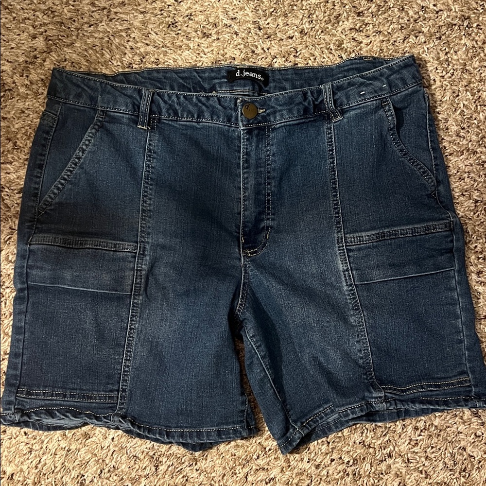 d. jeans Dark Blue Jean Shorts